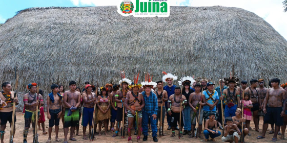 Evento Cultural Indígena realizado em parceria com o convênio da Prefeitura de Juína através do departamento de cultura.